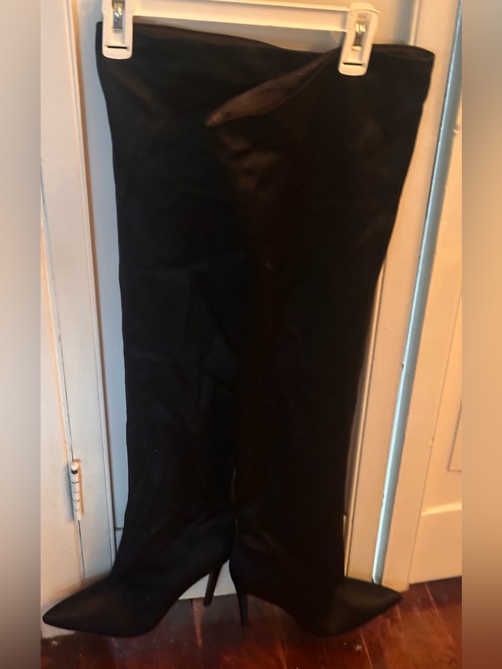 Women's Over-the-Knee Stiletto Boots - Black